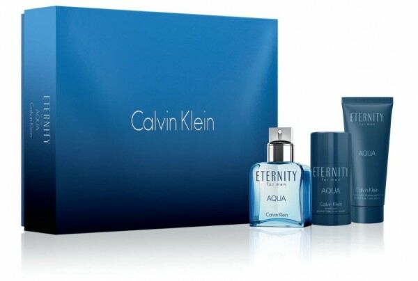 Eternity Aqua Men EDT Gift Set : EDT 100ml+after shave balm 100ml+deodorant  stickThe fragrance was created with an intention to presents a new face of  Eternity edition for men, highlighted with a