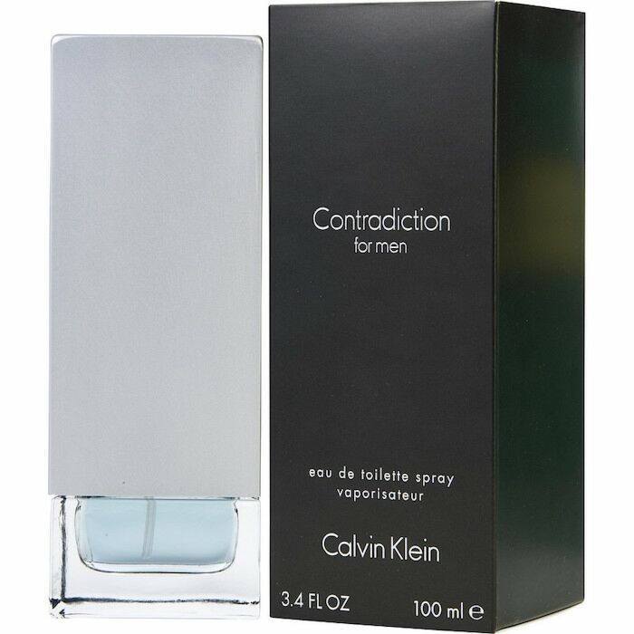 Calvin Klein -Contradiction EDT 100ml For Him. Calvin Klein Contradiction  for Men is a crisp, tangy blend of lime, tangerine, sage and lavender,  colored with cardamom, coriander, nutmeg and pepper. Contrasting warmth