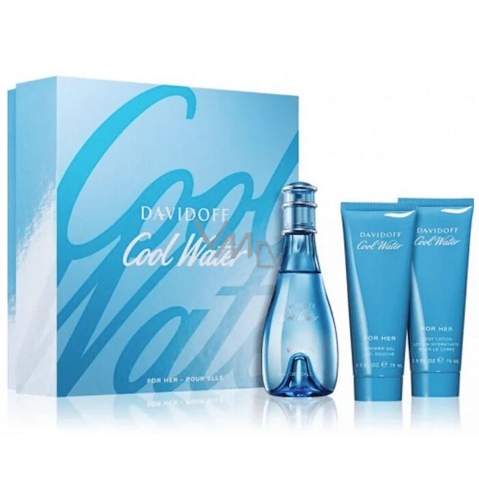Davidoff Cool Water Gift Set 125ml Edt Spray +Two Products