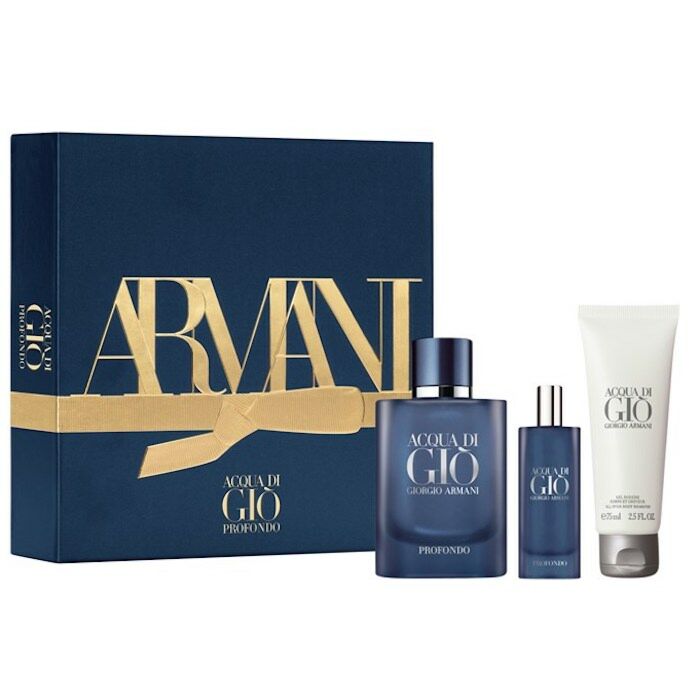 Giorgio Armani Acqua di Gio Profondo EDP 75ml 3-Piece Gift Set For Men  -Best designer perfumes online sales in Nigeria: 